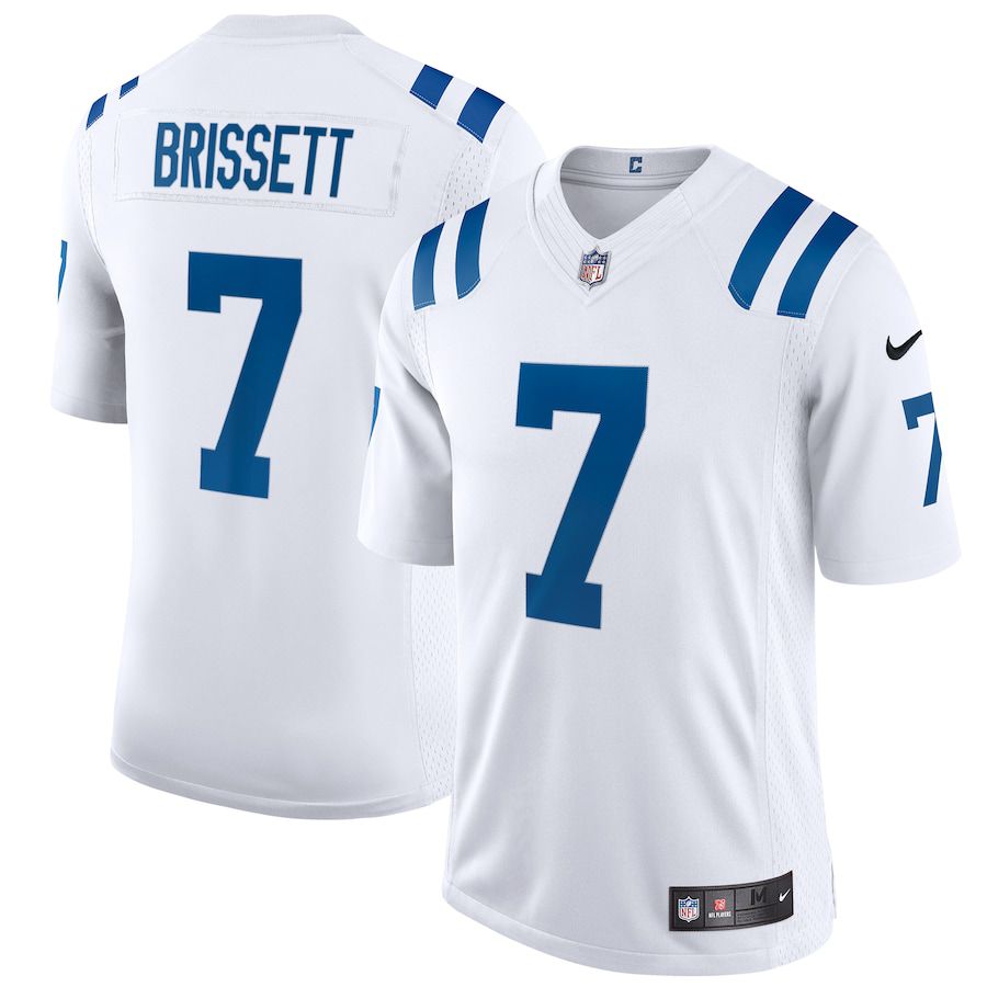 Men Indianapolis Colts 7 Jacoby Brissett Nike White Vapor Limited NFL Jersey